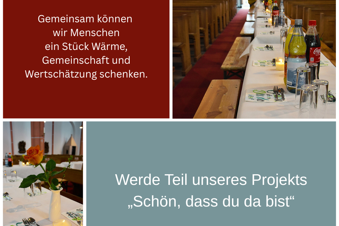 Werde Teil unseres Projekts „Schön, dass du da bist“