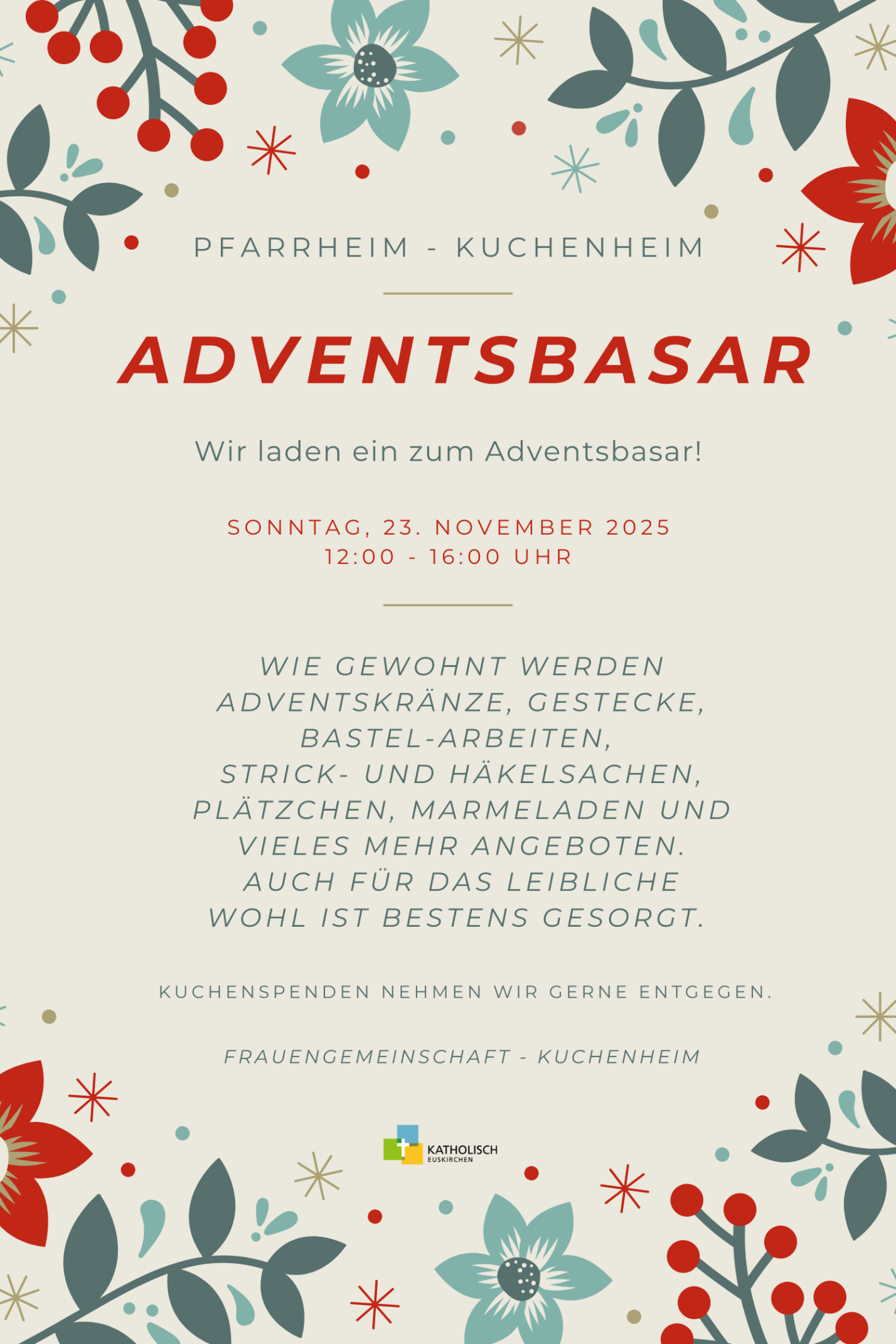 Adventsbasar im Pfarrheim Kuchenheim